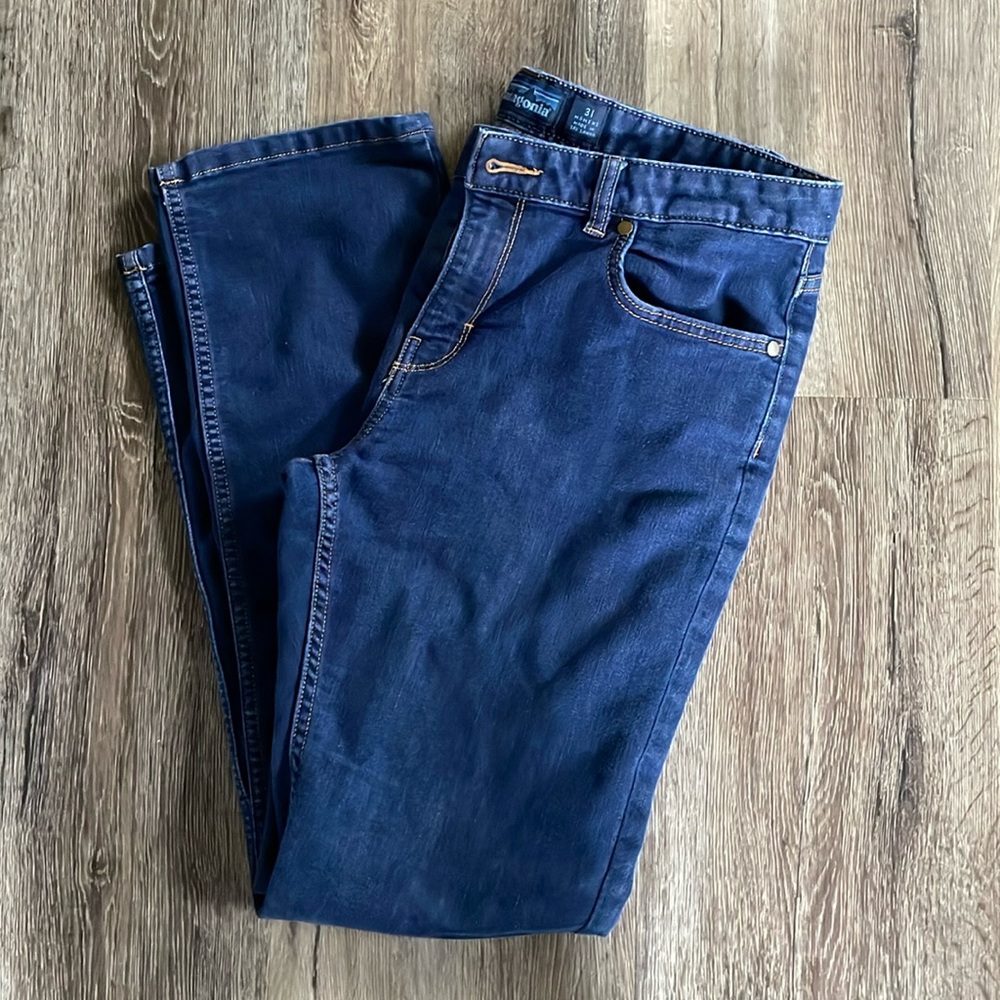 Patagonia Dark Blue Jeans Straight Leg Organic Cotton Regular Fit Womens size 31